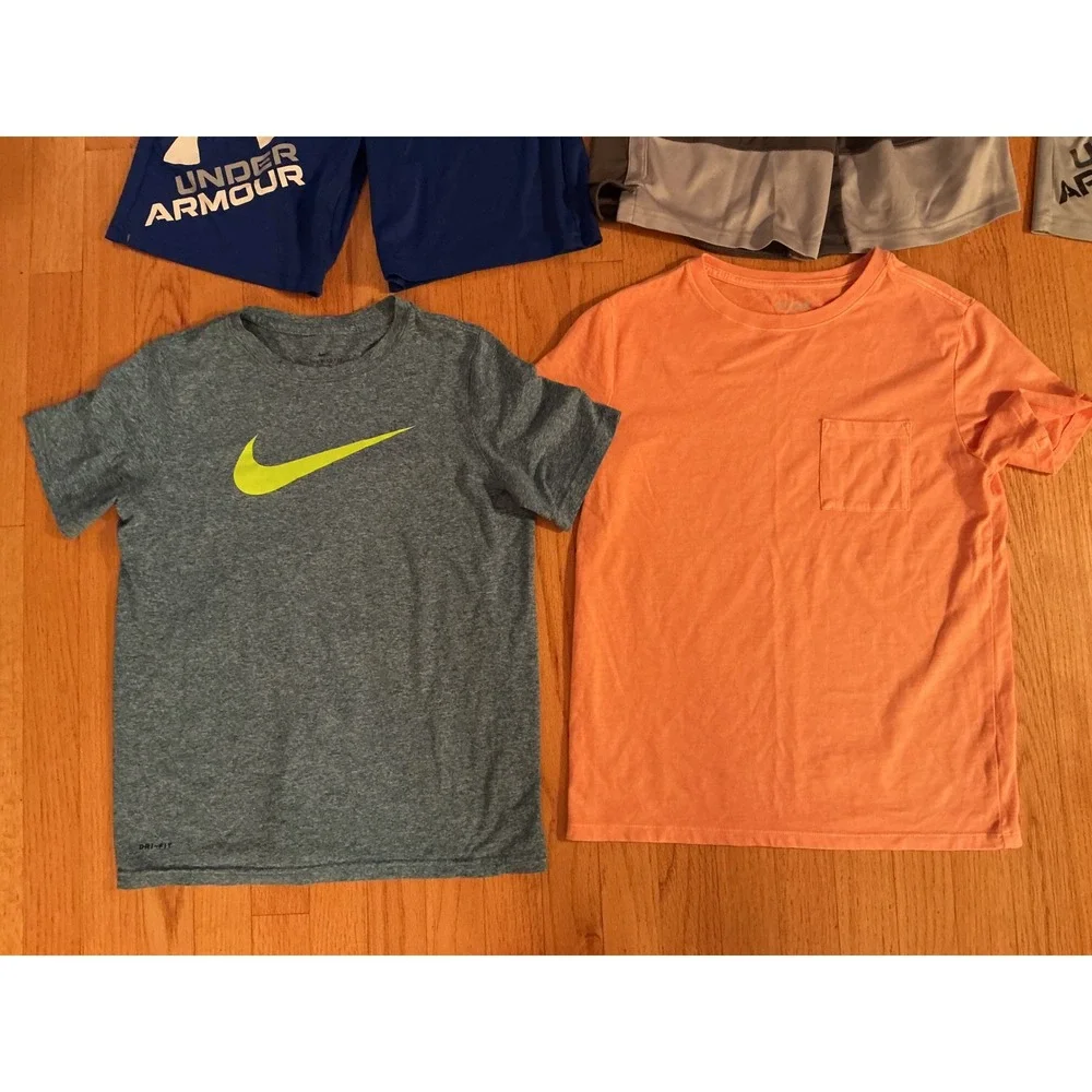 Nike Under Armour Boys Athletic Bundle Size L 10-12 Multicolor Excellent Lot 8pc - Picture 4 of 9